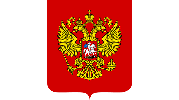 Wapen van Rusland - in kleur op transparante achtergrond - 600 * 337 pixels 